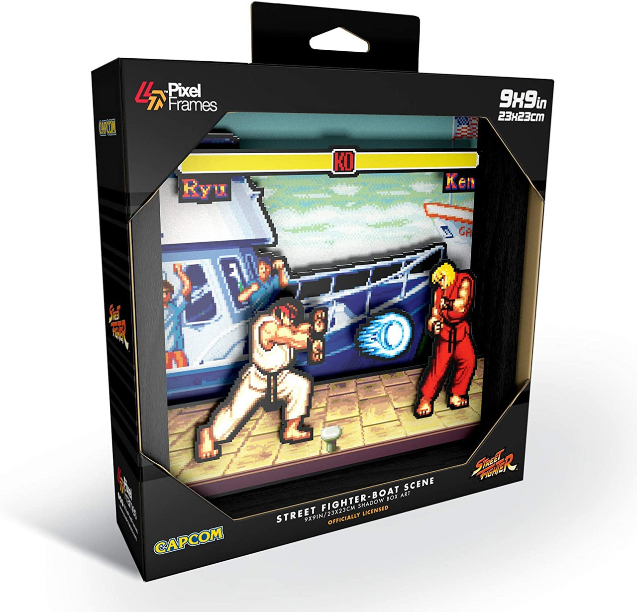 Super Street Fighter 2 guile Stage 3D Shadow Box for 