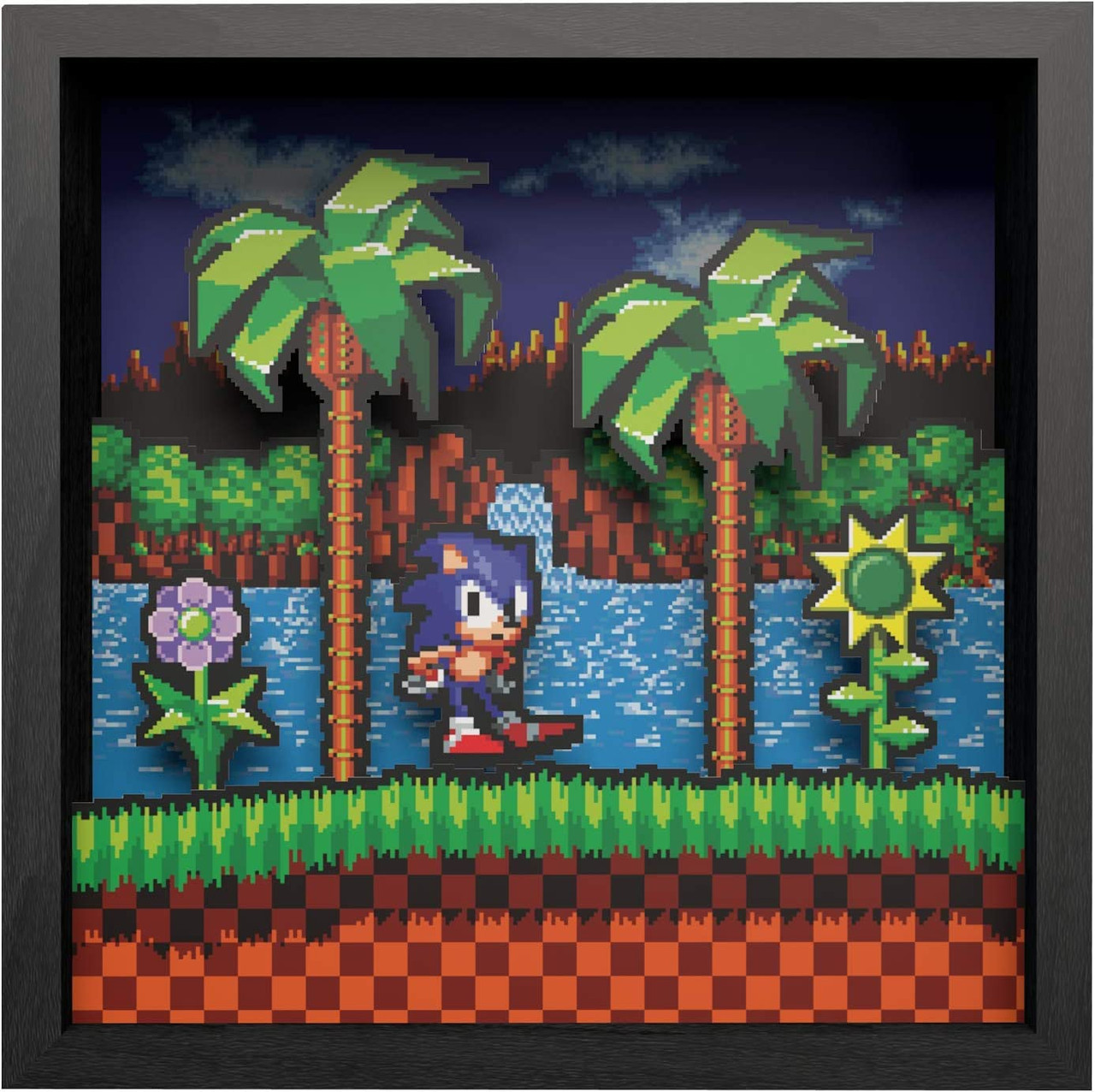 Pixel Frames Sonic the Hedgehog: Idle Pose Shadow Box Art