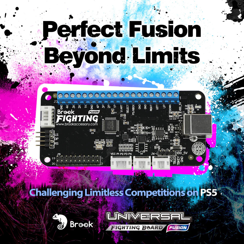 Brook Universal Fighting Board Fusion with Headers