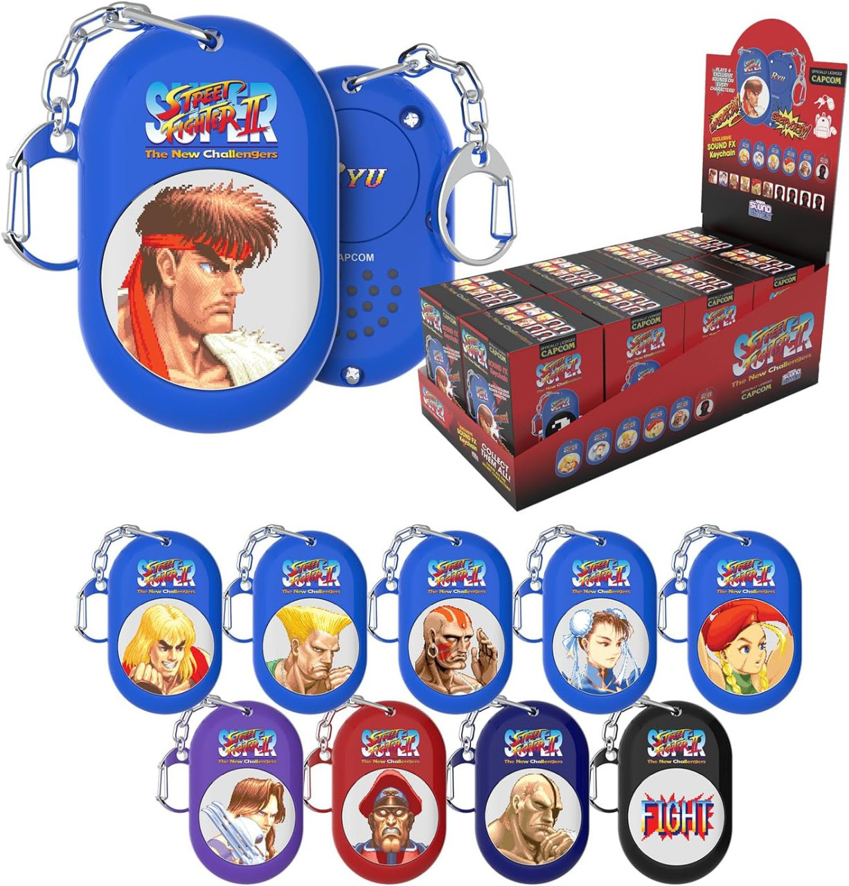 Street Fighter 2 Sound FX Key Chain Blind Box