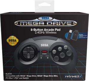 Retro-Bit SEGA Mega Drive 2.4GHz Wireless Pad - Crimson Red