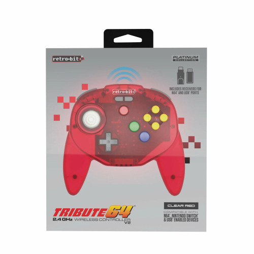 Retro-bit Tribute64 USB Controller for Switch PC Mac Green Retro-bit Tribute64 USB Controller for Switch PC Mac Green