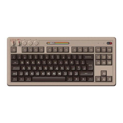 8Bitdo Retro Mechanical Keyboard BT / 2.4G / USB-C for Windows / Mac / Android - C64 Edition ISO UK Layout