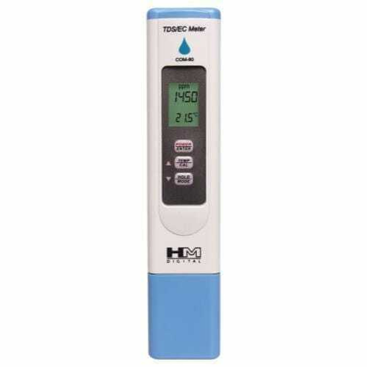 HM Digital Water Resistant Ec/TDS Meter w/  Temperature in C/F Hydrotester (Model COM-80) - 1