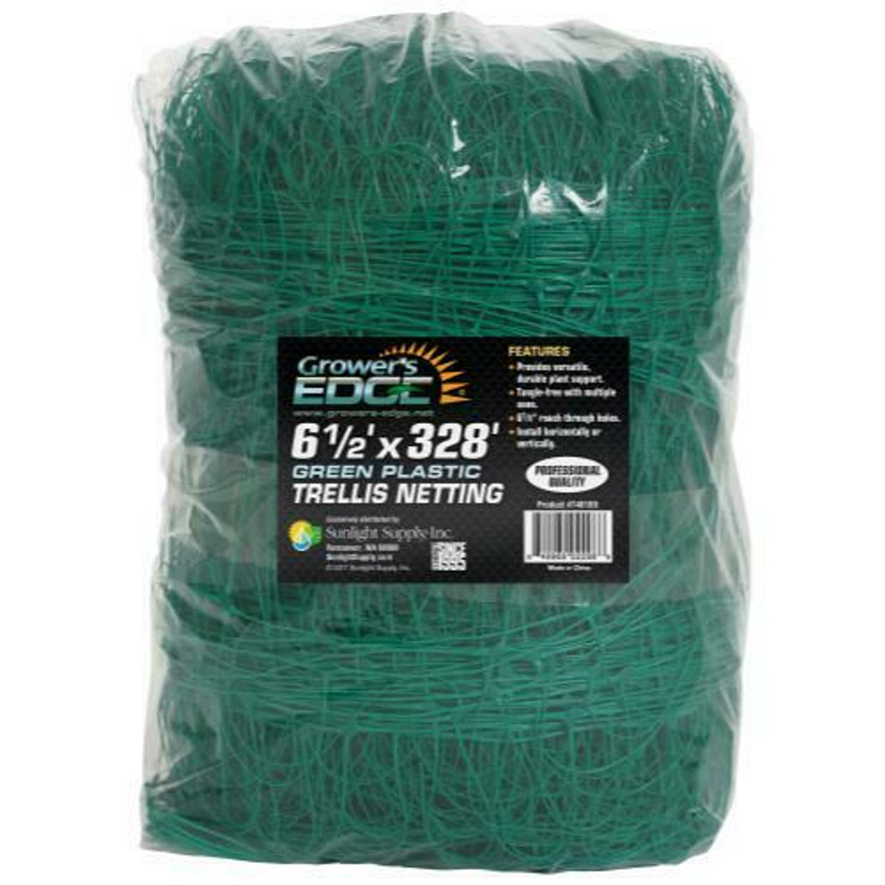 Grower's Edge Green Trellis Netting 6.5 ft x 328 ft - 1