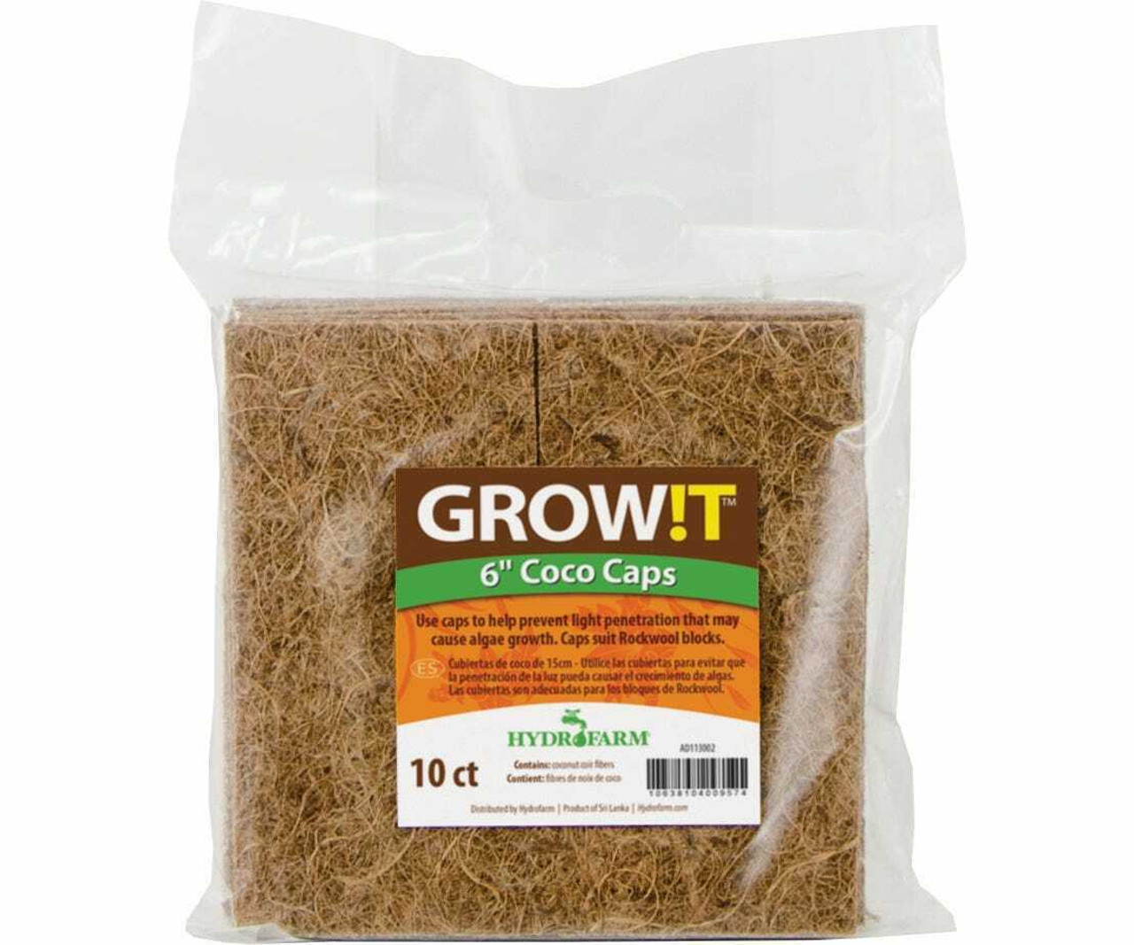 GROW!T Coco Caps, 6", pack of 10 - 1