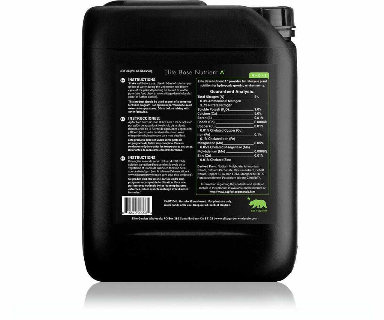 Elite Base Nutrient A - 5 Gal - 1