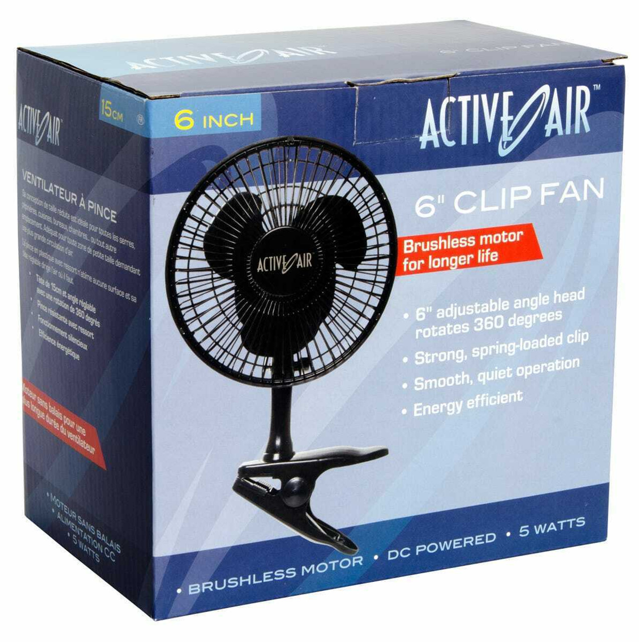 Active Air 6in Clip Fan, 5W - 1