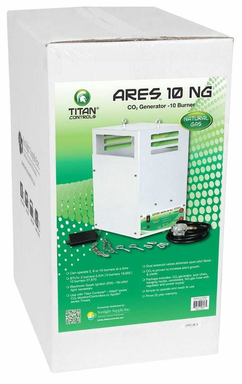 Titan Controls Ares 10 - Ten Burner NG CO2 Generator - 27.7 CUFT/HR - 1