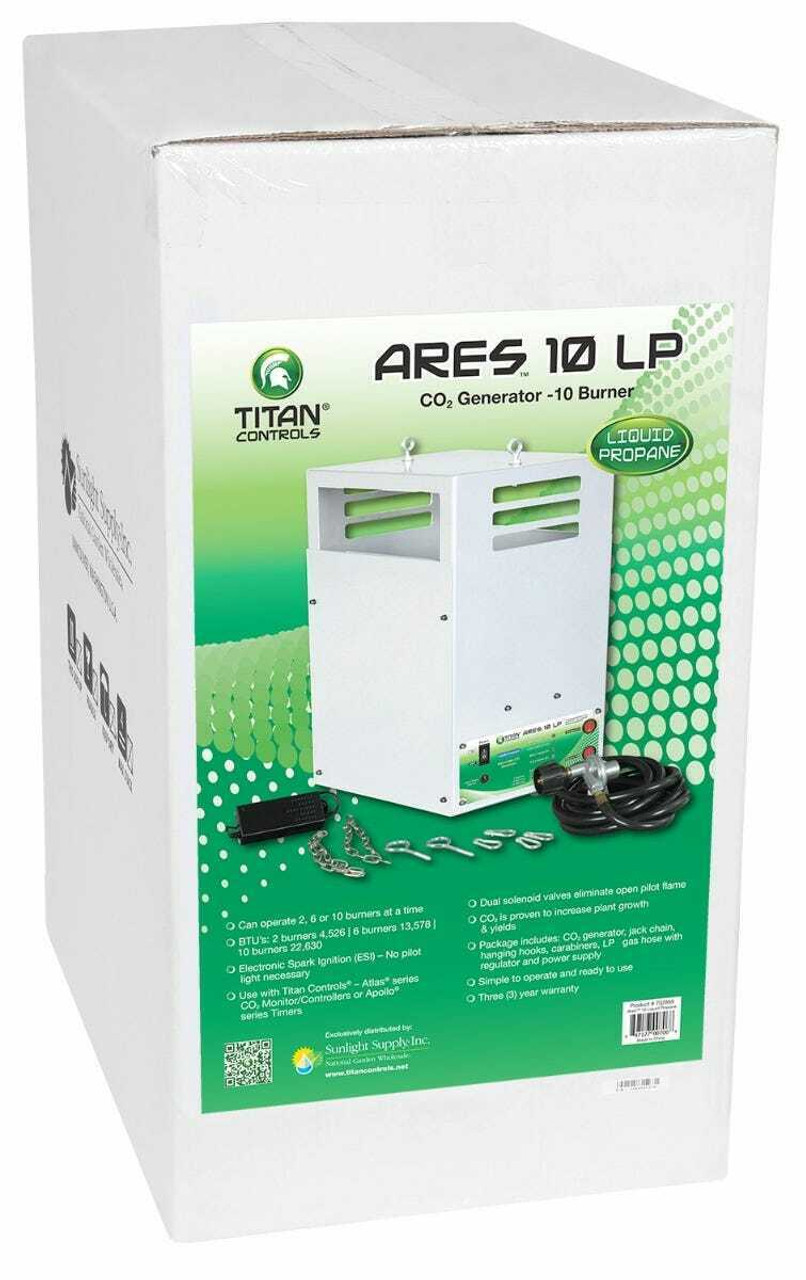 Titan Controls Ares 10 - Ten Burner LP CO2 Generator - 26.5 CUFT/HR - 1