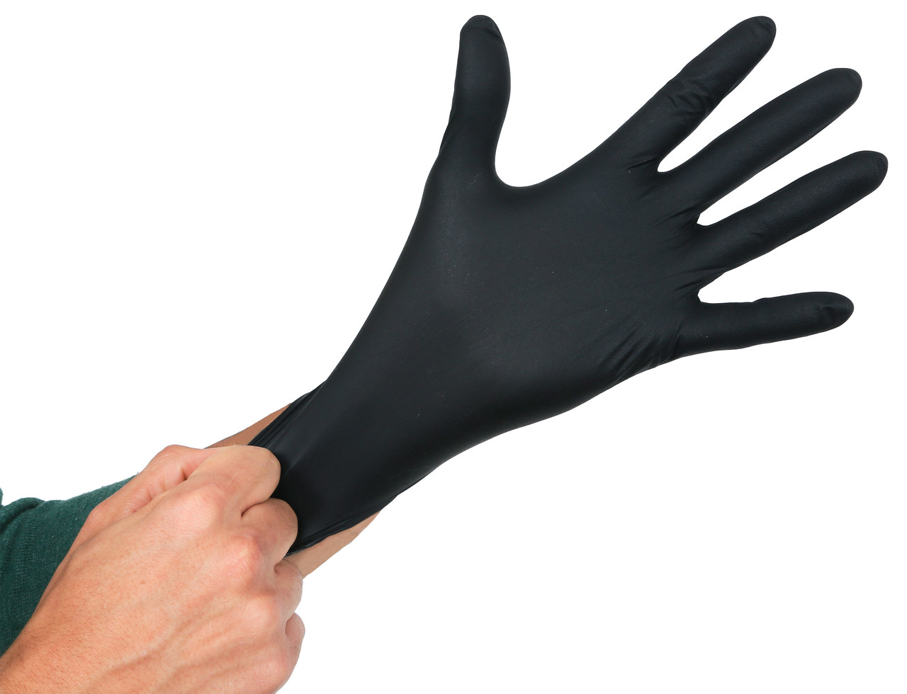 Grower's Edge Black Powder Free Nitrile Gloves 6 mil - Small (100/Box)