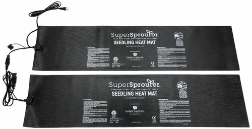 Super Sprouter 2 Tray Seedling Heat Mat Daisy-Chainable 12 in x 48 in - 1