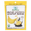 Natierra Organic Chocolate Covered Freeze-Dried Banana Slices  - Case of 12 - 2.5 OZ