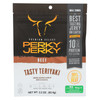 Perky Jerky Beef Jerky Tasty Teriyaki  - Case of 8 - 2.2 OZ