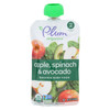Plum Organics Plum Stage2 Blends Baby Food Apple Spinach Avocado - Case of 6 - 3.5 OZ