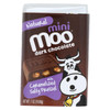 Mini Moo Dark Chocolate With Caramelized Salted Pretzel Bits  - Case of 14 - .07 OZ