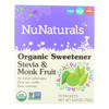 Nunaturals - Stevia And Monk Fruit - 1 Each - 70 CT