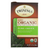 Twinings Tea - 100 Percent Organic - Green - Pure - 20 Bags - Case of 6 - 20 BAG