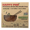 Happy Pho Brown Rice Noodle Soup Mix, Garlic Goodness  - Case of 6 - 4.5 OZ