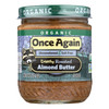 Once Again Organic Crunchy Almond Butter  - Case of 6 - 12 OZ