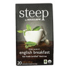 Steep By Bigelow Organic English Breakfast Tea  - Case of 6 - 20 BAGS Steep By Bigelow Organic English Breakfast Tea  - Case of 6 - 20 BAGS