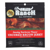 Paleo Ranch Uncured Bacon Jerky, Smoky BBQ Flavor,  - Case of 8 - 1.5 OZ