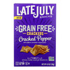 Late July Snacks - Crackers Cracked Pepper Grain Free - Case of 6 - 4.9 OZ