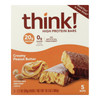 Think Thin's Creamy Peanut Butter High Protein Bars  - Case of 6 - 5/2.1 OZ