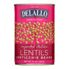Delallo Petite Lentils Lenticchie Beans - Case of 12 - 14 OZ