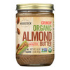 Woodstock Unsalted Organic Crunchy Dry Roasted Almond Butter - Case of 12 - 16 OZ