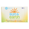 Sun and Earth Natural Fabric Softener Sheets - Light Citrus - 80 Sheets - Case of 6 Sun and Earth Natural Fabric Softener Sheets - Light Citrus - 80 Sheets - Case of 6