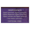 Choice Organic Herbal Tea - Lemon Lavender Mint - Case of 6 - 16 Bags