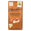 Chocolove Xoxox - Premium Chocolate Bar - Milk Chocolate - Hazelnuts - 3.2 oz Bars - Case of 12