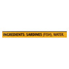 Season Brand Sardines in Water  - No Salt Added - Case of 12 - 4.375 oz.