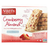 Van's Natural Foods Gluten Free Snack Bars - Cranberry Almond - Case of 6 - 1.2 oz.