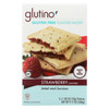 Glutino Frosted Toaster Pastry - Strawberry - Case of 6 - 9.17 oz.