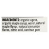 Madhava Honey Organic Maple Agave Pancake Syrup Cinnamon - Case of 6 - 11.75 Fl oz.