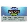 Wild Planet White Anchovies in Extra Virgin Olive Oil - Case of 12 - 4.4 oz