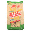 Late July Snacks Organic Tortilla Chips - Thin and Crispy Sea Salt - Case of 9 - 11 oz.