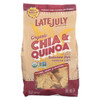 Late July Snacks Organic Tortilla Chips - Thin Multigrain - Case of 9 - 11 oz.