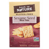 Back To Nature Sesame Seed Rice Thin Crackers - Rice and Sesame Seeds - Case of 12 - 4 oz.