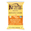 Kettle Brand Potato Chips - Roasted Garlic - Case of 15 - 5 oz.