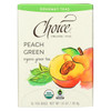 Choice Organic Gourmet Green Tea - Peach Green - Case of 6 - 16 Count