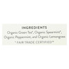 Choice Organic Gourmet Green Tea - Mint Green - Case of 6 - 16 Count