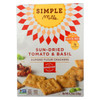 Simple Mills Sun Dried Tomato and Basil Almond Flour Crackers - Case of 6 - 4.25 oz.