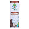 Zola Acai Coconut Water - Chocolate - Case of 12 - 17.5 Fl oz.