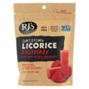 Rj's Licorice Soft Eating Licorice - Raspberry - Case of 8 - 7.05 oz