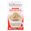 Foodstirs Minute Mug Cake Mix - Cinnamon Swirl - Case of 4 - 6/2.54oz.