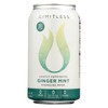 Limitless Coffee Sparkling Caffeinated Water - Ginger Mint - Case of 1 - 8/12 fl oz.