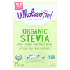 Wholesome Sweeteners Stevia - Organic - 75 count - case of 6 Wholesome Sweeteners Stevia - Organic - 75 count - case of 6
